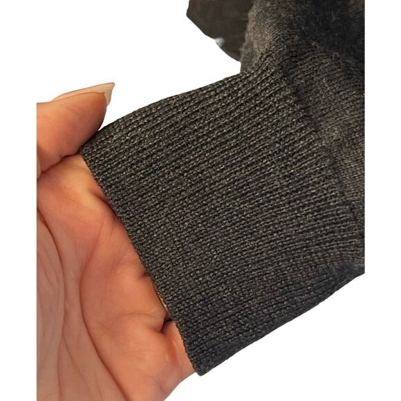 Alfani 100% Merino Wool Knit High Neck Pullover Sweater Long Sleeve Gray Men's L - Picture 4 of 8